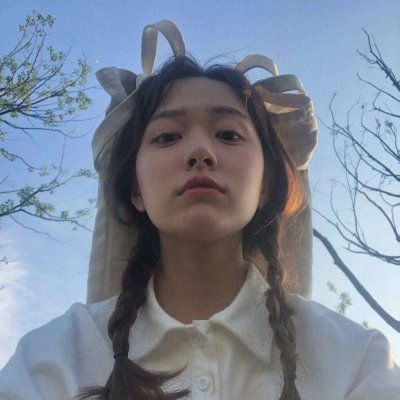 蓝色控狂喜！36张原宿风蓝色系女生头像合集