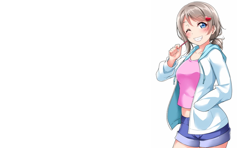 渡边曜壁纸来啦！LoveLive!阳光篇纯白背景高清图