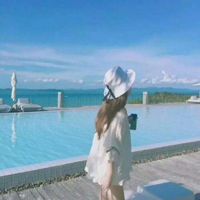 20张高清蓝色小清新女生头像 氛围感拉满