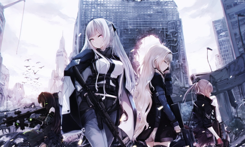 少女前线AR15&M4A1手机壁纸 720P高清版