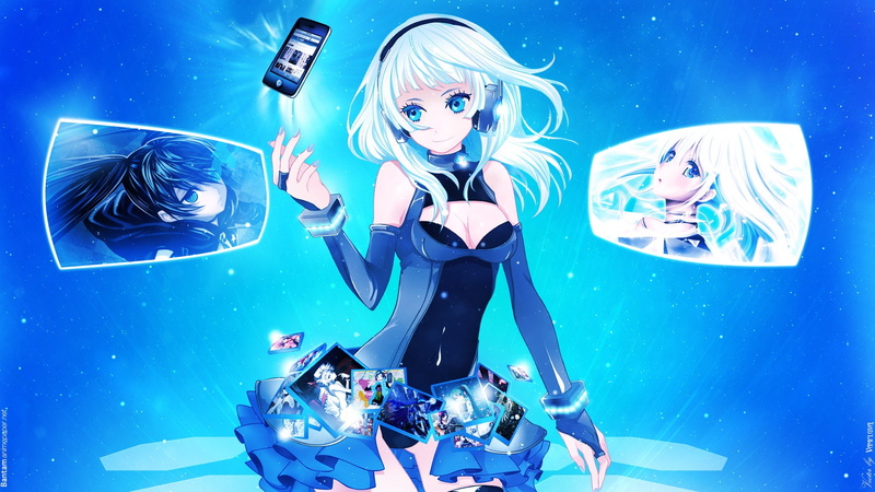 《双马尾金发少女 2K高清动漫壁纸 绝美模特肖像》