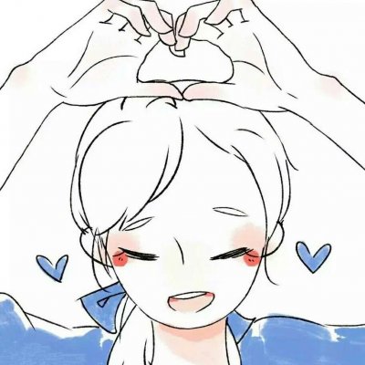 20张高清简约款！女生动漫手绘微信头像合集