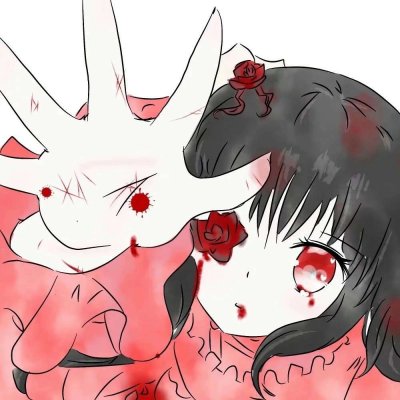 病娇血腥风格动漫女生头像 13张高清素材合集