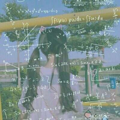 带数学公式的女生背影头像合集 24张高清星座款来了