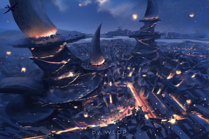 WLOP幽灵之刃奇幻艺术高清壁纸