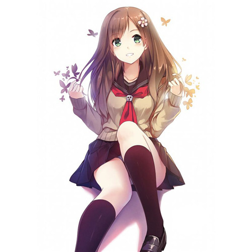 15款不同坐姿的动漫女生头像 含M坐鸭子坐等经典姿势