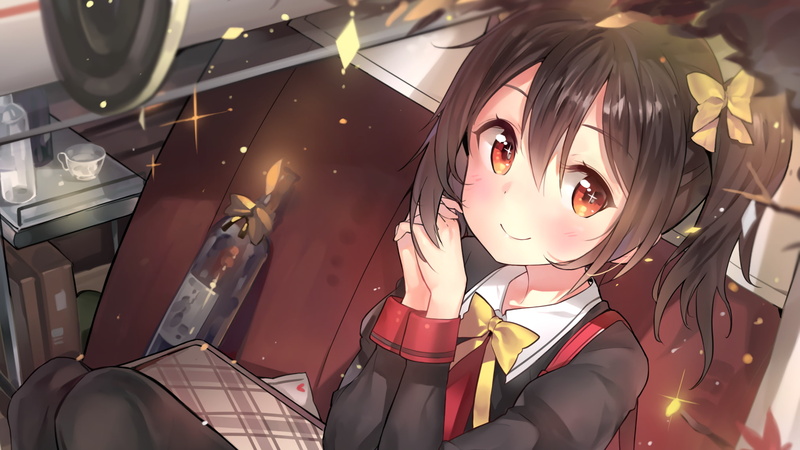 矢泽妮可红瞳甜笑壁纸！LoveLive!双马尾学妹美照