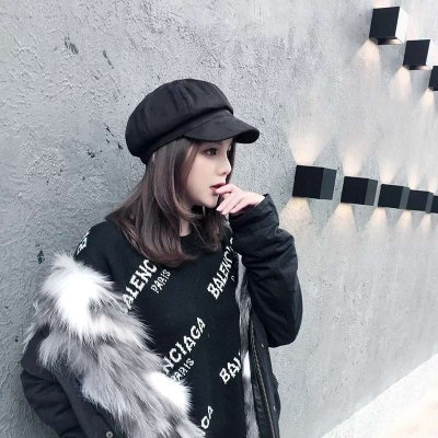 戴帽子低头的高清女生头像 17张好看的合集来啦