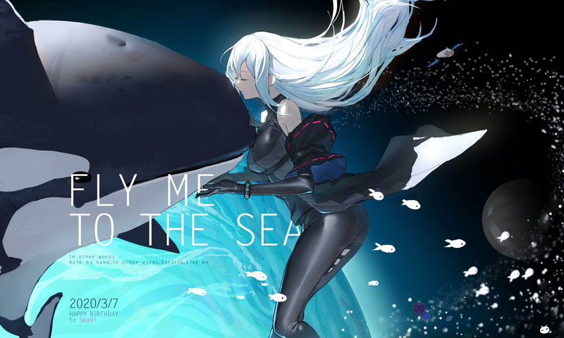 明日方舟斯卡蒂 4K高清动漫手机壁纸