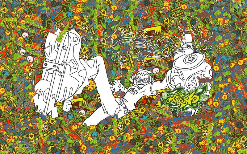 这款世嘉喷射电台运动平台游戏壁纸太绝了