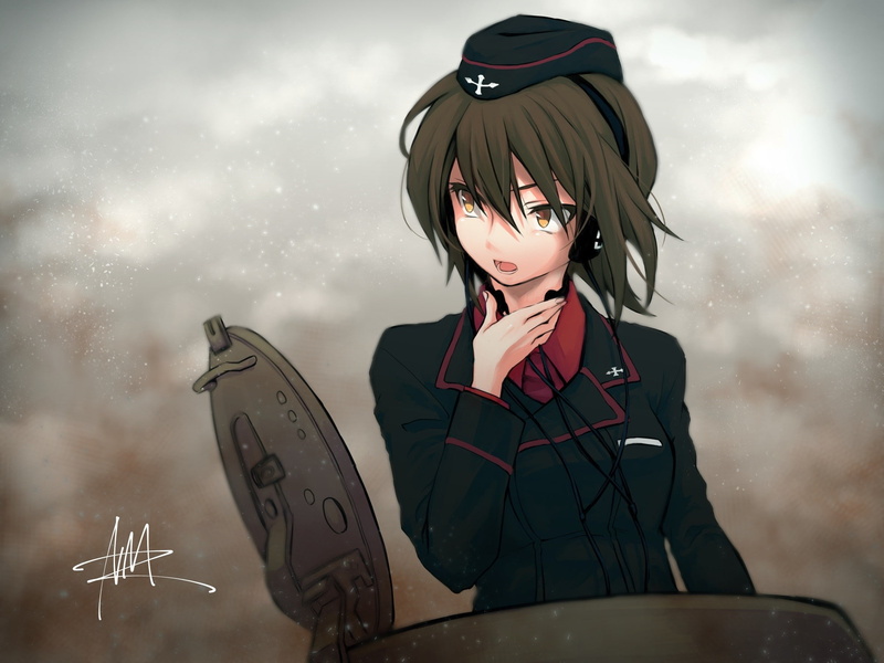 短发少女 战车少女 逸见艾丽卡 高清手机壁纸