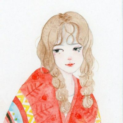 10款温柔淑女风手绘卡通女生头像 适合当微信头像的高清图