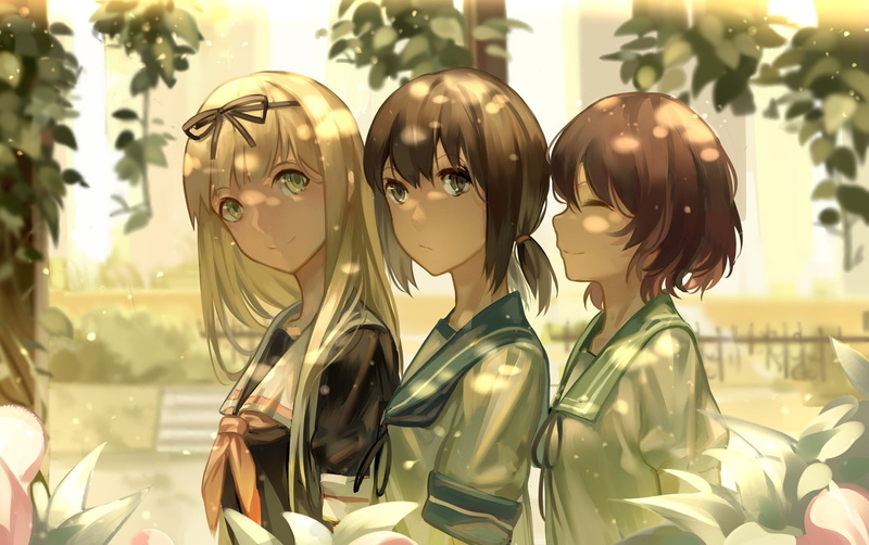 1080P高清手机壁纸！元气笑颜少女漫图戳中你心巴