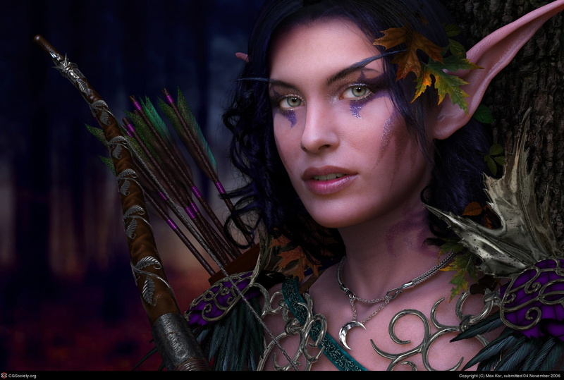 深夜精灵性感动漫高清壁纸