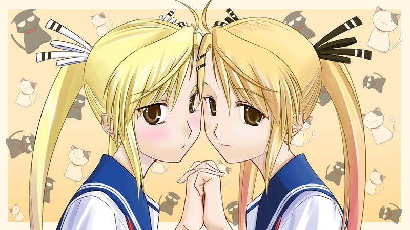 这款霓虹喵恋风动漫壁纸 高清1080P黄系少女角色款