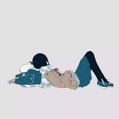 适合当微信头像的动漫女学生 8张高清背书包学生妹头像