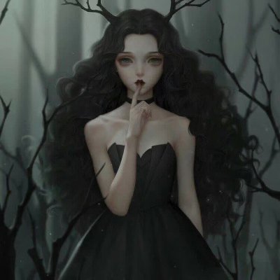 21张高清暗黑系二次元女生头像 氛围感拉满