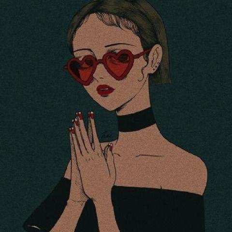 21张高清气质女生手绘头像 适合当微信头像的手绘女头合集