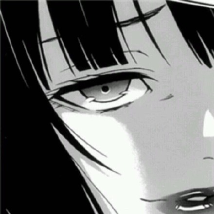 黑白动漫风格女生头像合集