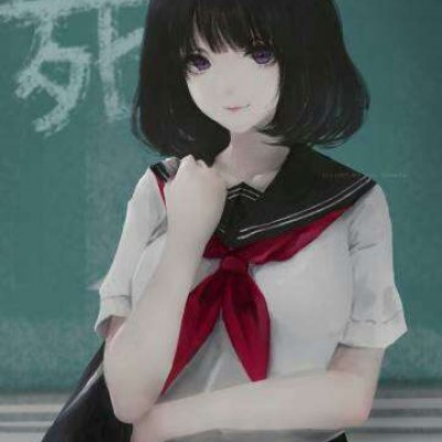 32张高清二次元黑暗系女生头像 漫画风丧系氛围感拉满