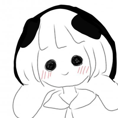 16张可爱女生黑白简笔画头像 高清无水印合集