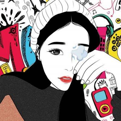 超火的女生手绘头像合集！32张高清好看的都在这