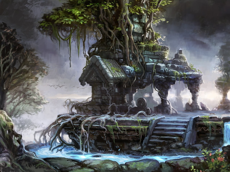 绝美二次元瀑布自然壁纸合集