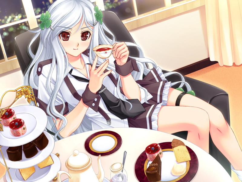 银发红眼美少女游戏CG壁纸合集