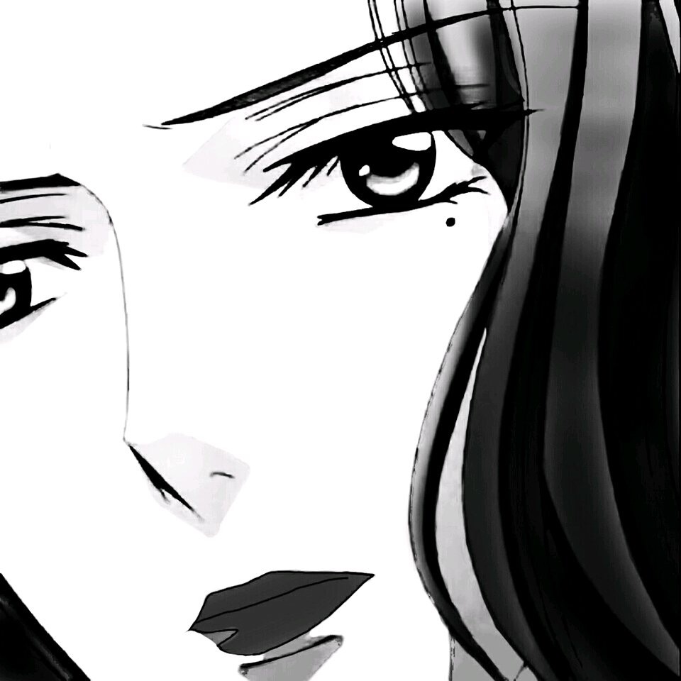 超耐看！一组黑白简约风动漫女生头像