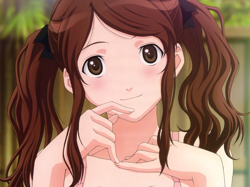 圣诞之吻少女高清壁纸 双马尾腮红萌妹特写