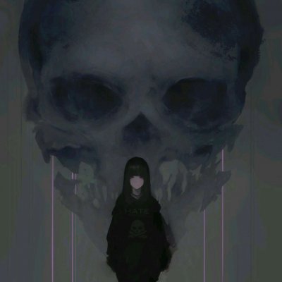 34张高清暗黑系动漫女生QQ头像 氛围感拉满