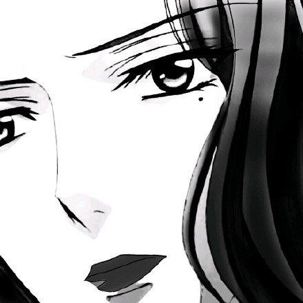 超耐看！一组黑白简约风动漫女生头像