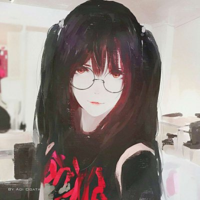 30张高冷霸气黑衣小恶魔动漫女头 高清女生头像合集