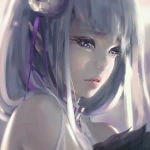 带着淡淡忧伤的二次元女生头像 单张分享