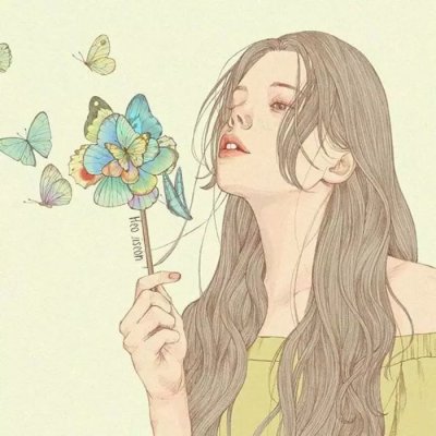 26张高清简约款！适合当微信头像的手绘女生头像合集