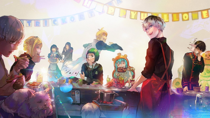 东京吃货re全员万圣节派对壁纸合集