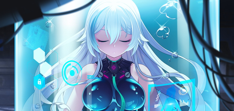 蓝眼银发蓝发动漫少女 灵魂行者高清壁纸