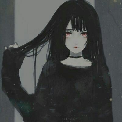32张高清二次元黑暗系女生头像 漫画风丧系氛围感拉满