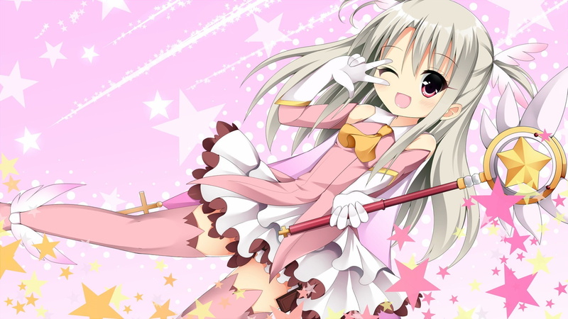 魔法少女伊莉雅粉白发丝少女壁纸，戳进来看高清美图