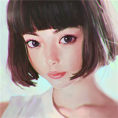 25张超好看的手绘帅气短发女生头像
