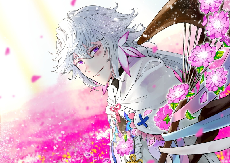 《Fate系列壁纸合集 近距离捕捉少女与花的柔美瞬间》