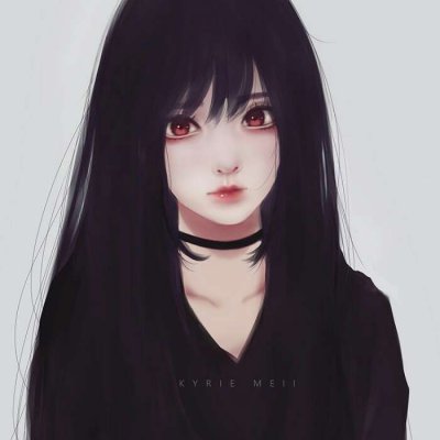 32张高清二次元黑暗系女生头像 漫画风丧系氛围感拉满