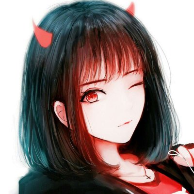 30张高冷霸气黑衣小恶魔动漫女头 高清女生头像合集
