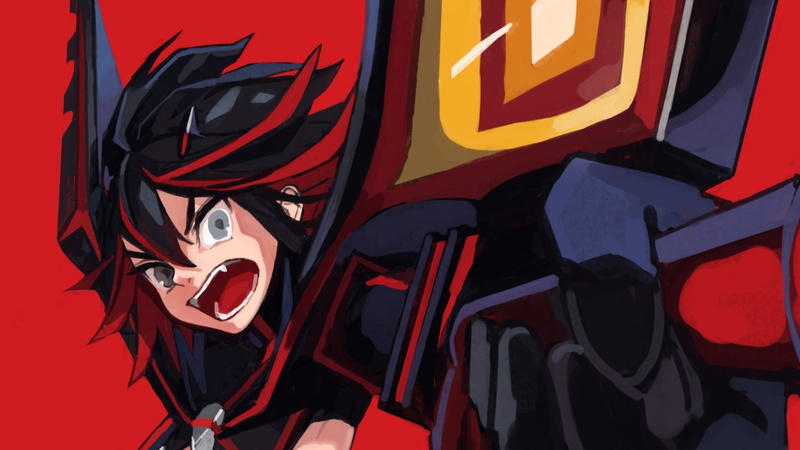 《斩服少女》缠流子壁纸 双色灰眼少女高清大图