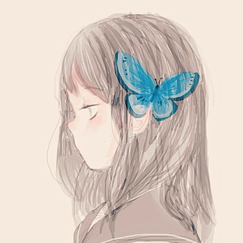 # 9张超好看的简约风女生漫画头像 高清无水印