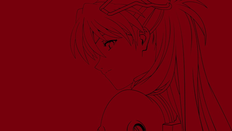 新世纪福音战士明日香高清线稿壁纸合集