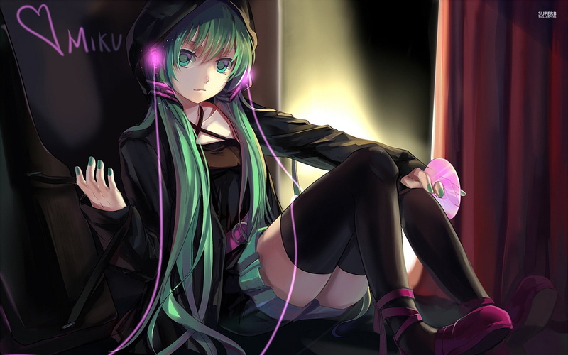 初音未来 4K竖屏手机壁纸 蓝发动漫风壁纸