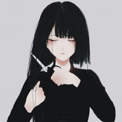 黑化漂亮少女动漫头像 34张高清二次元黑化女生头像合集