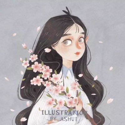 26张高清简约款！适合当微信头像的手绘女生头像合集