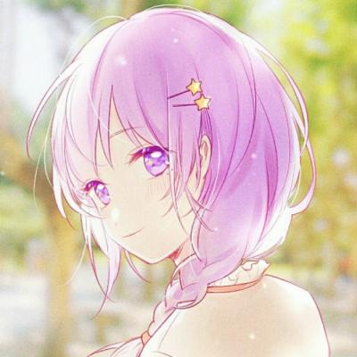 24张高清紫色系动漫女生头像 温柔氛围感拉满